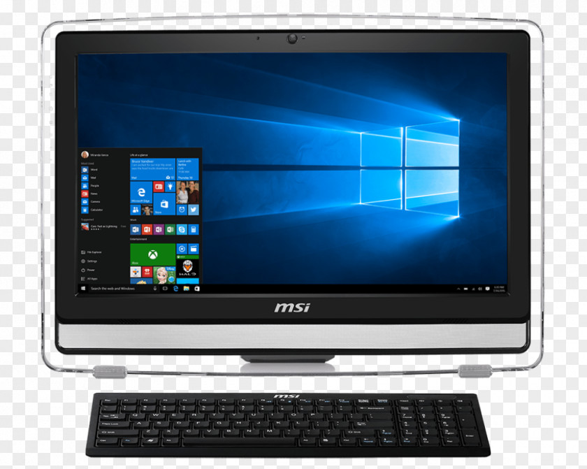 Computer All-in-one Micro-Star International Desktop Computers Touchscreen PNG
