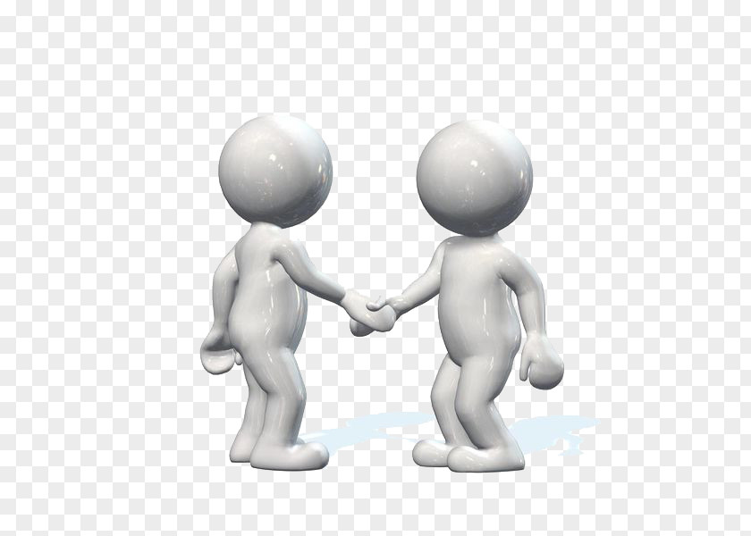 Shake Hands With The Two 3d People PNG hands with the two people clipart PNG