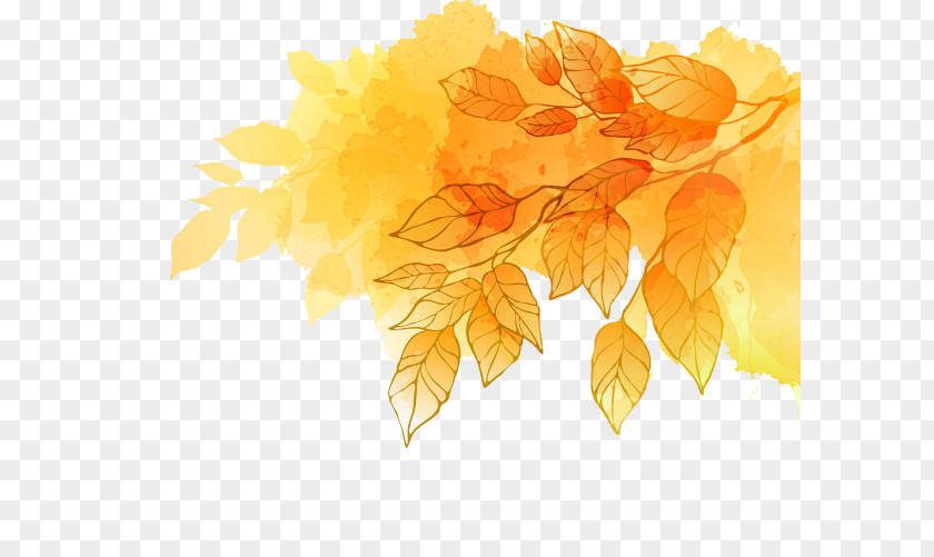Golden Autumn Leaves Maple Leaf Gold PNG