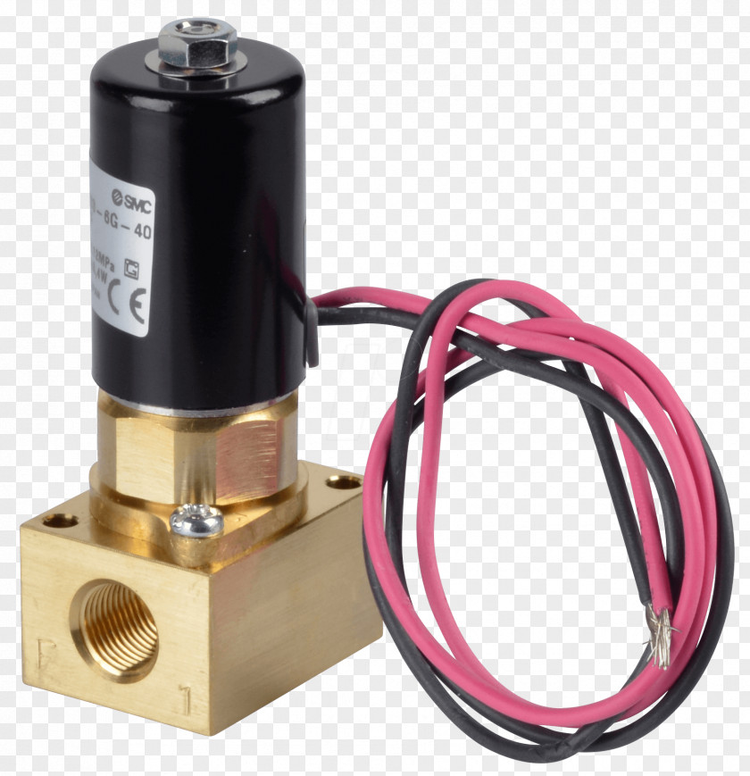 Solenoid Valve Flange Electronic Component PNG