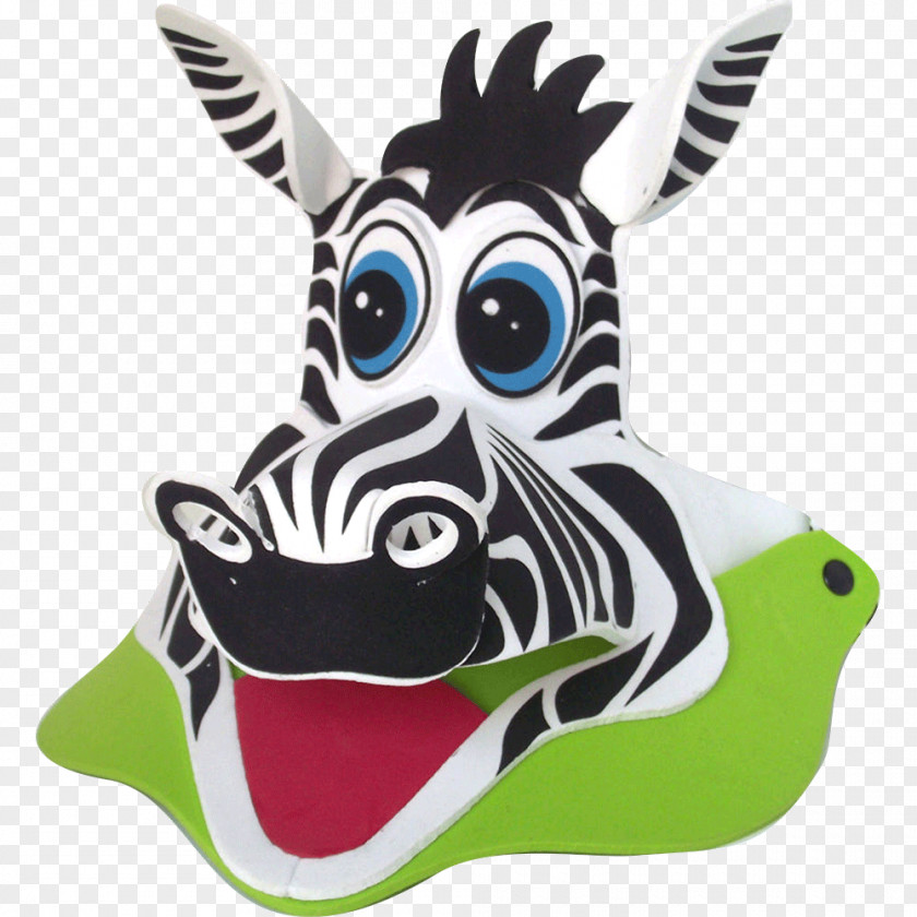 Zebra Headgear Visor Shopping Cart PNG