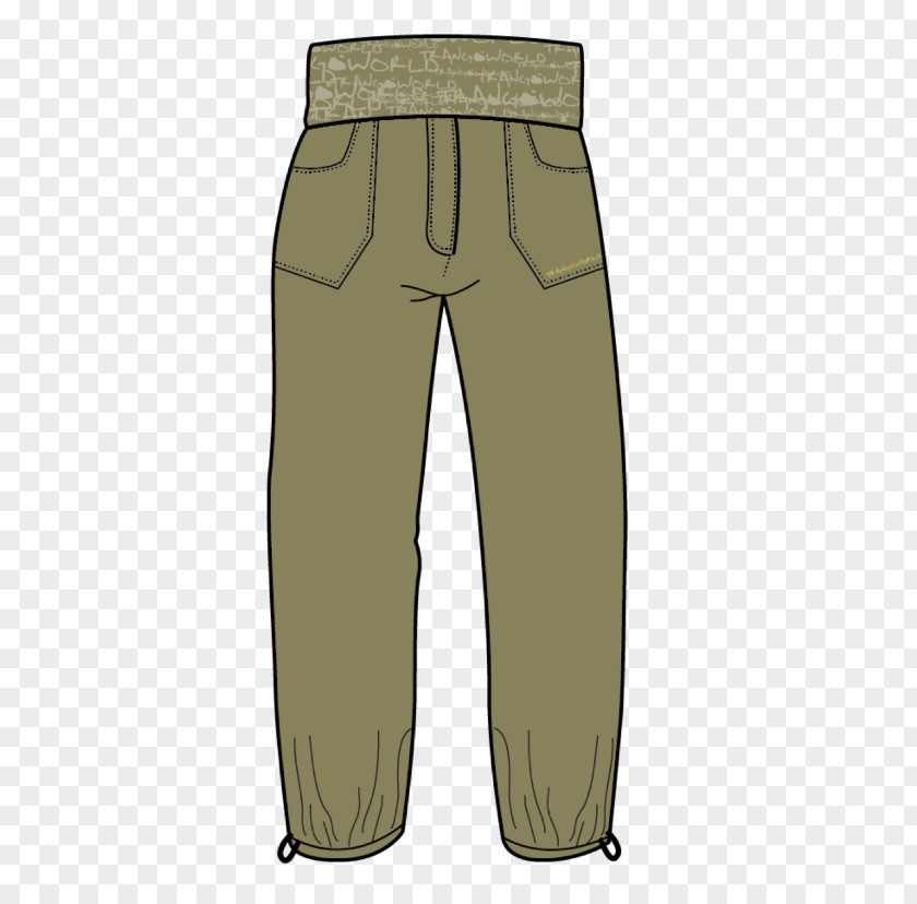 Fly Pants Khaki Zipper Pocket PNG