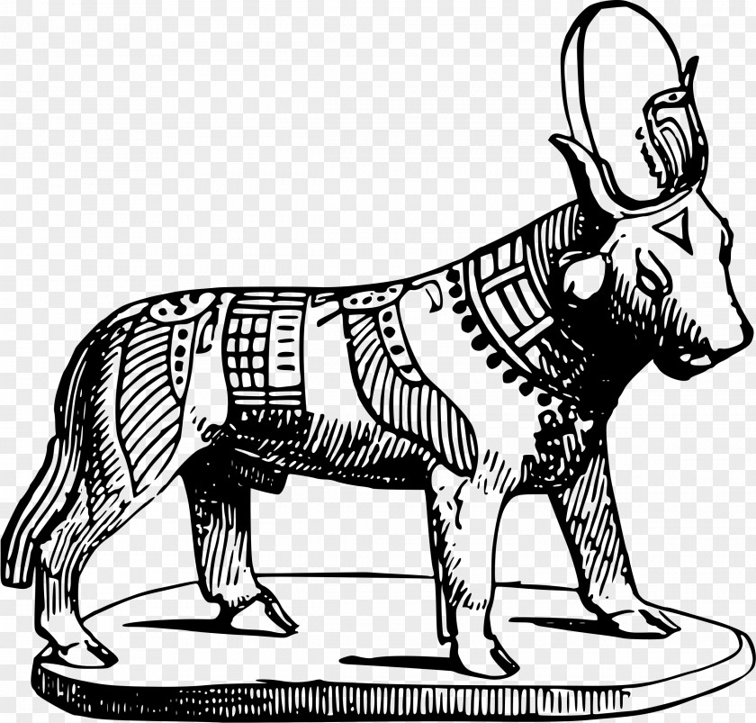 Pharaoh Sacred Bull Ancient Egypt Golden Calf Apis Deity PNG