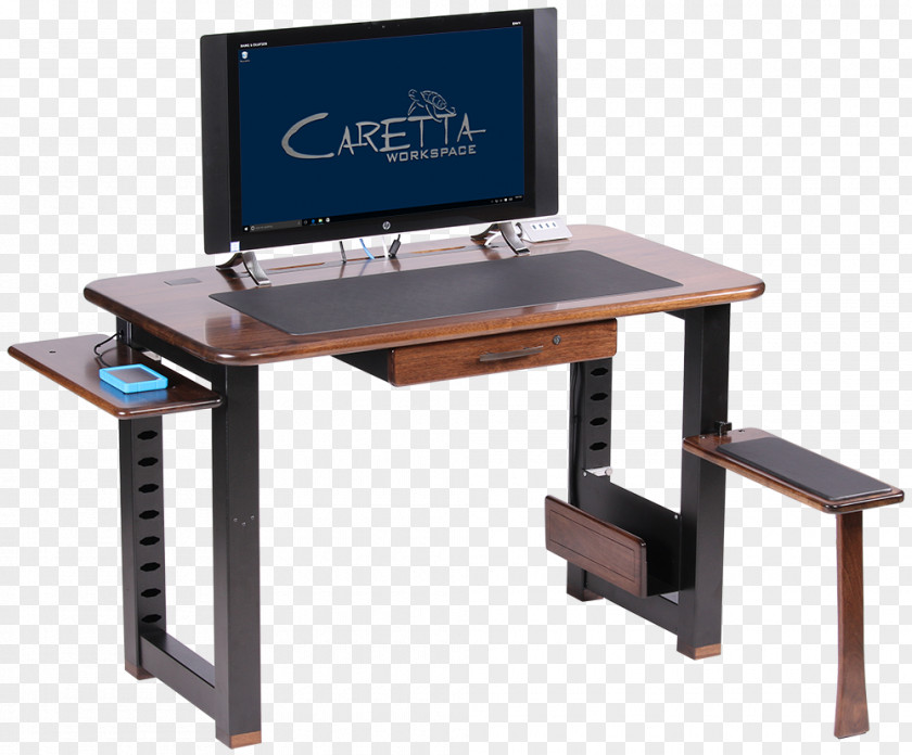 Table Computer Desk Shelf Standing PNG