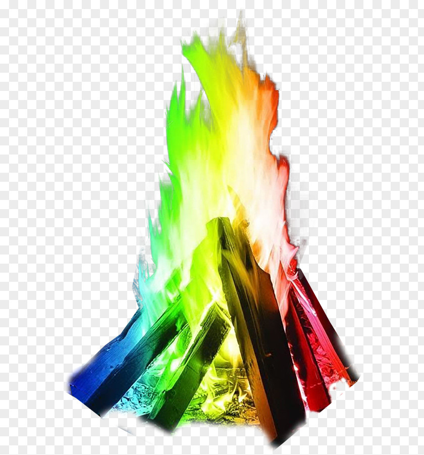 Fire Colored Flame Pit PNG