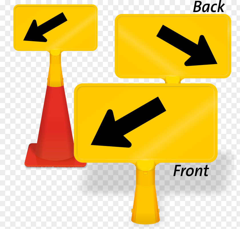 Traffic Cone Signs Sign Signage Warning Car Direction, Position, Or Indication PNG