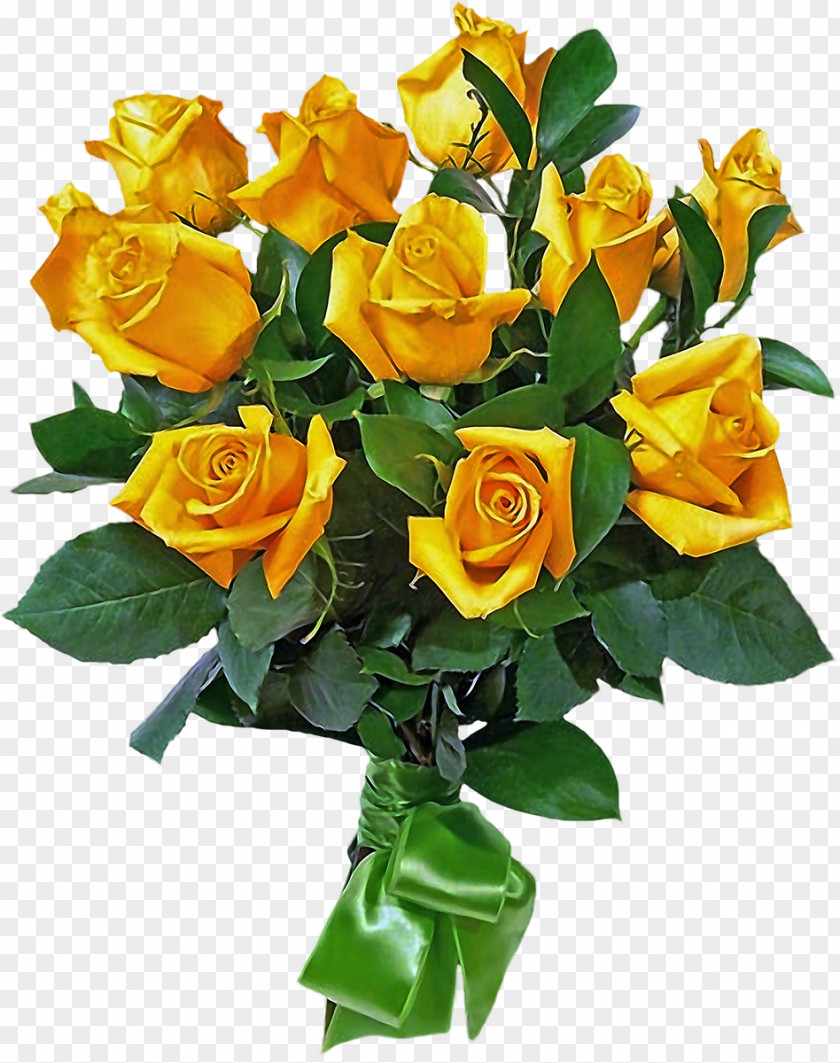 Yellow Rose Flower Bouquet Cut Flowers PNG