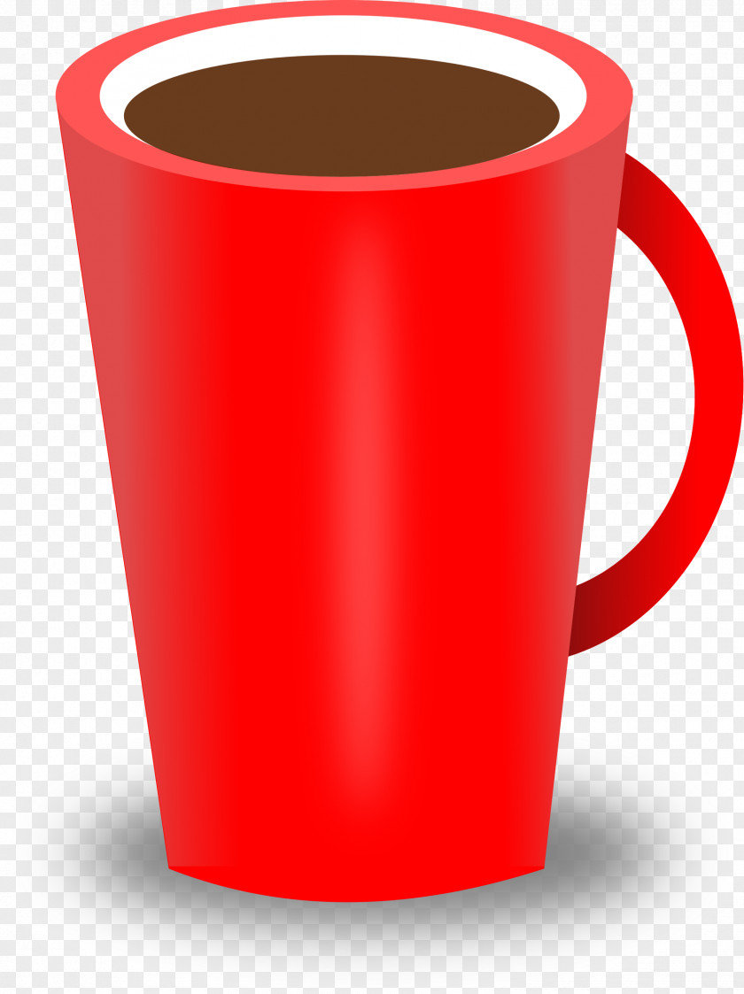Big Red Cliparts Tea Coffee Cup Mug Clip Art PNG