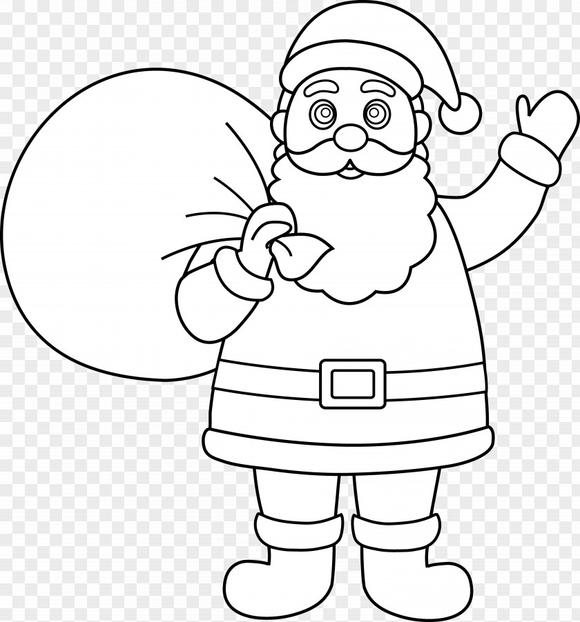 Black Santa Claus Pictures Reindeer And White Christmas Clip Art PNG