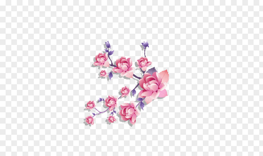 Blooming Cartoon Watercolor Painting Image Paineira Drawing PNG