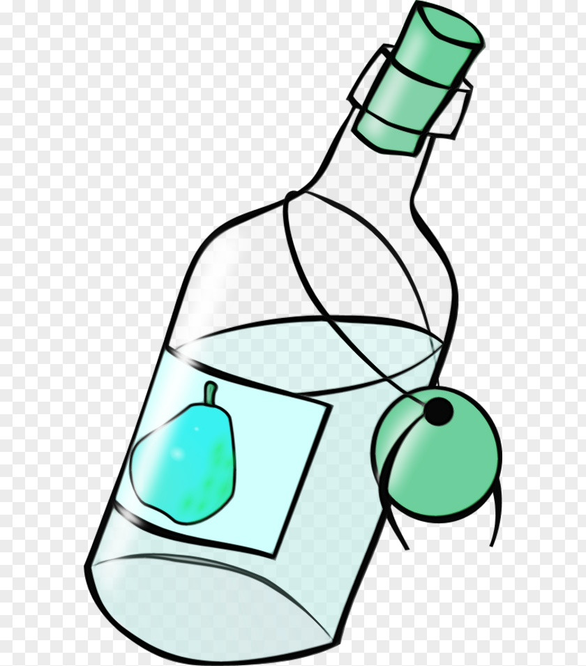 Line Art Wine Bottle Glass PNG