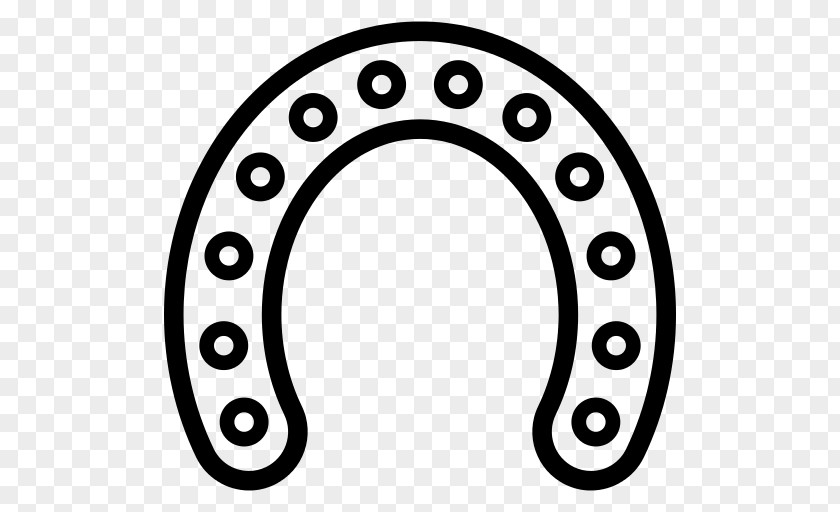 Black And White Horseshoe Clip PNG