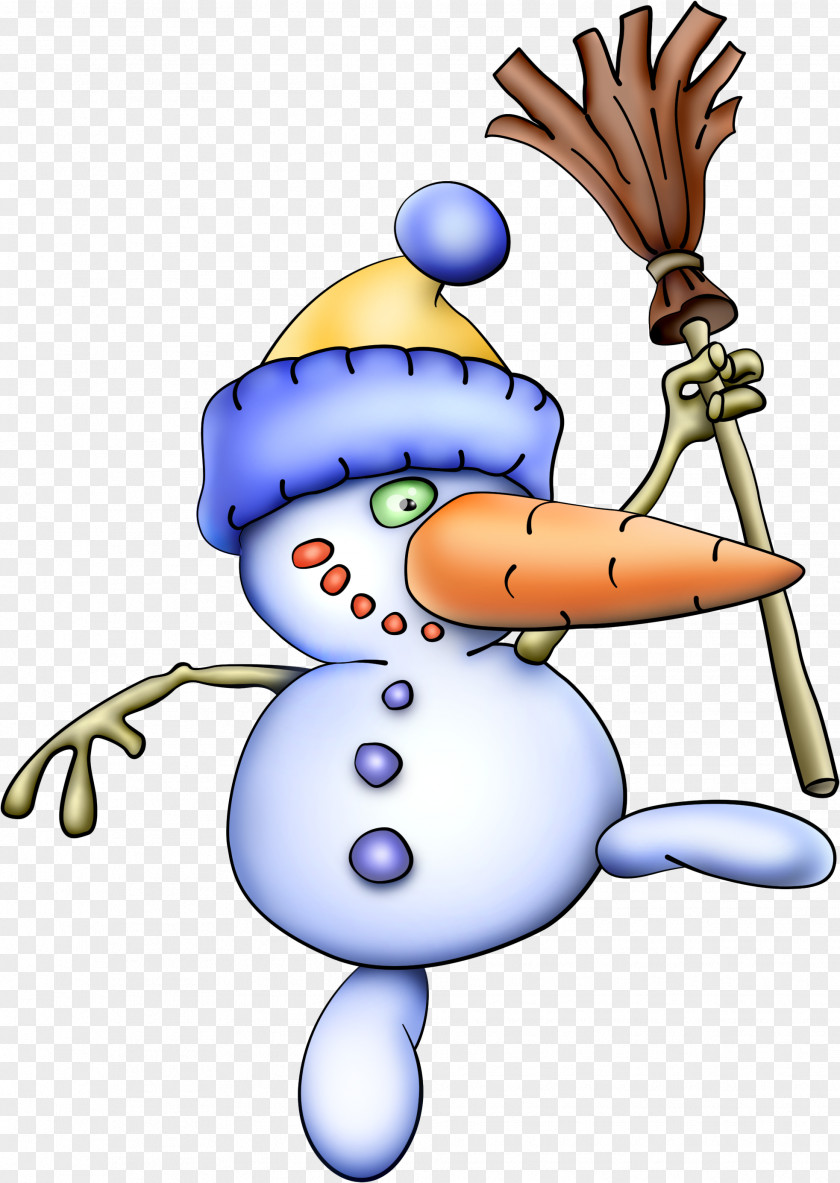 Broom Snowman Email Clip Art PNG