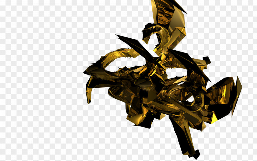Gold Rush Insect Metal PNG