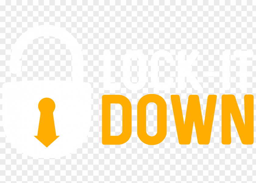 Lock It Down Logo Brand Product Design Font PNG