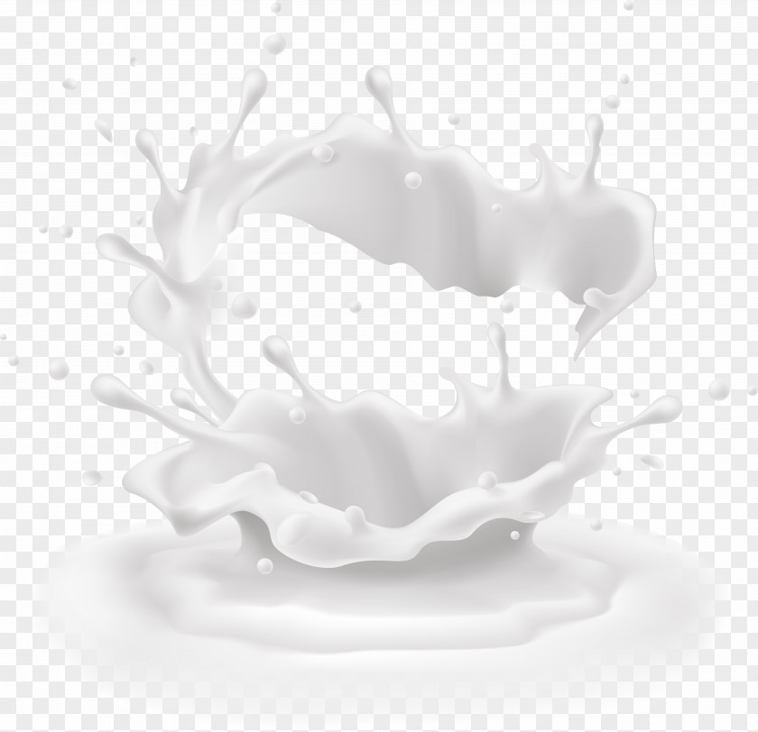 Vector Decorative Background Splashing Milk Computer File PNG