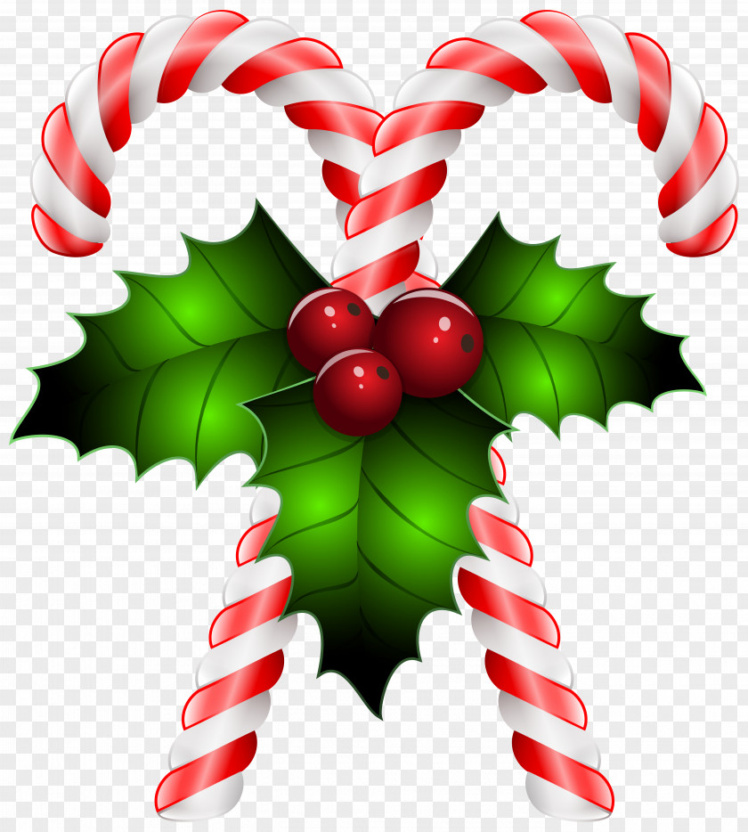 Candy Canes With Holly Transparent Clip Art Image Cane Crush Soda Saga PNG