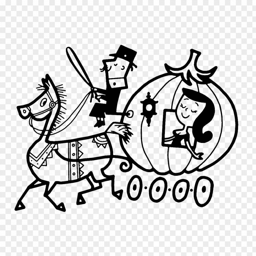 Cartoon Drawing, Cinderella, Pumpkin Carriage Cinderella Drawing Illustration PNG