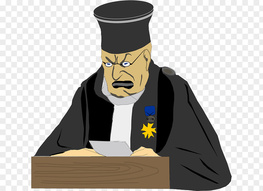 Cartoon Lawyer Judge Magistrate Contempt Of Court PNG