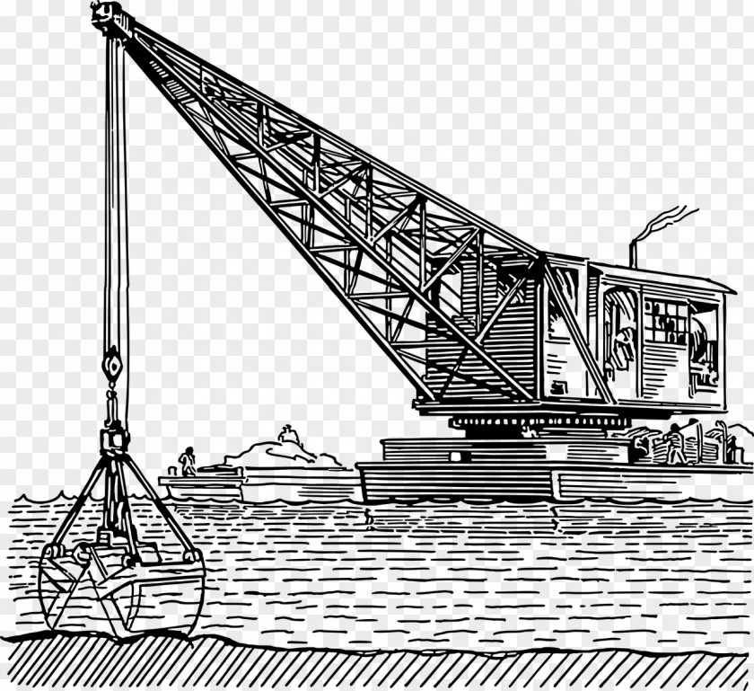 Dragline Excavator Dredging Goose Island Gold Dredge Definition Trailing Suction Hopper Dredger PNG