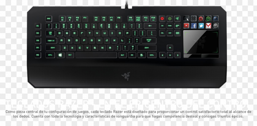 Trackpad Gaming Keypad TouchscreenColorful North View Computer Keyboard Razer DeathStalker Ultimate USB PNG