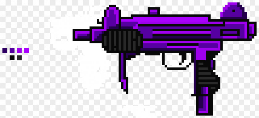 UZI Pixel Art Uzi Firearm PNG