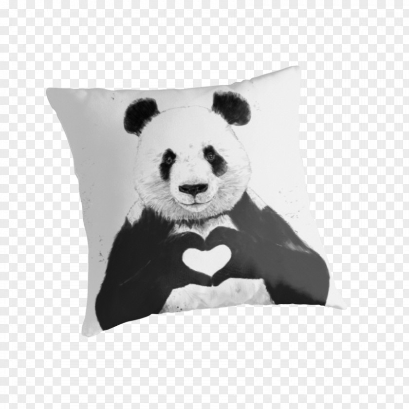 All You Need Is Love Giant Panda Bear Art Bag PNG