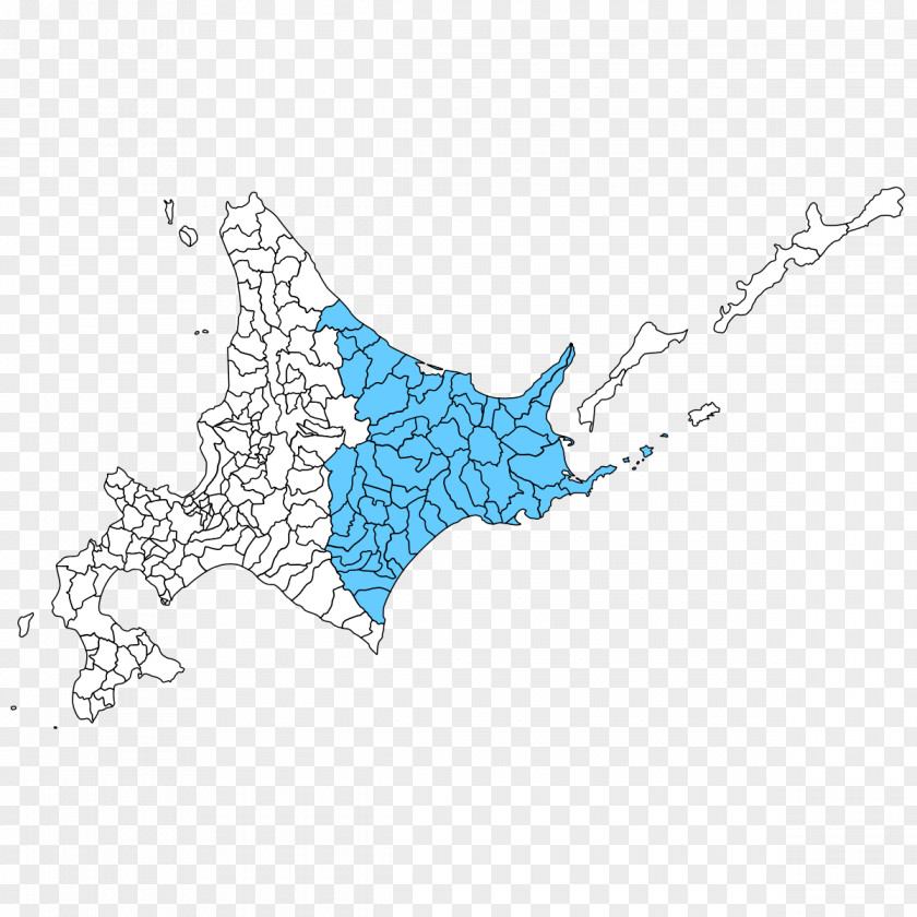 Map Blank Hokkaido LINE Animal PNG