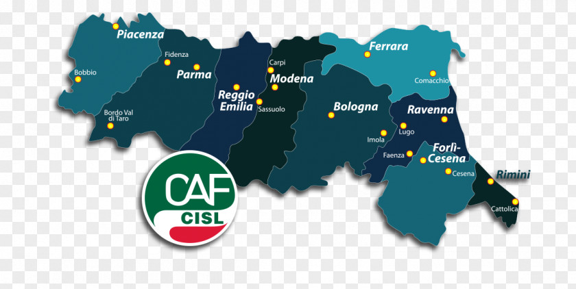 Map Emilia-Romagna Royalty-free PNG