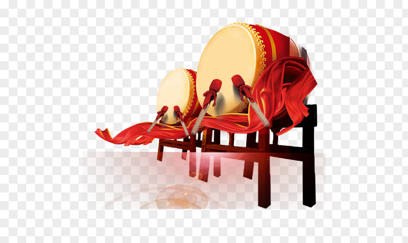Red Drum With Hammer And Lighting Xinjiang 19th National Congress Of The Communist Party China Drums PNG