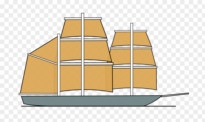 Rigging Sailing Ship Mast Barquentine PNG