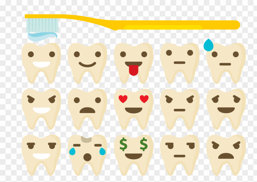 Vector Cartoon Toothbrush Emoticon Smiley Infant Icon PNG