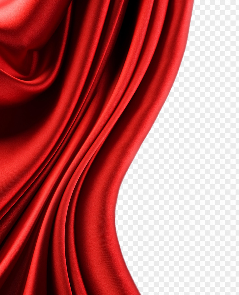 Satin Transparent Image Textile Silk Red PNG