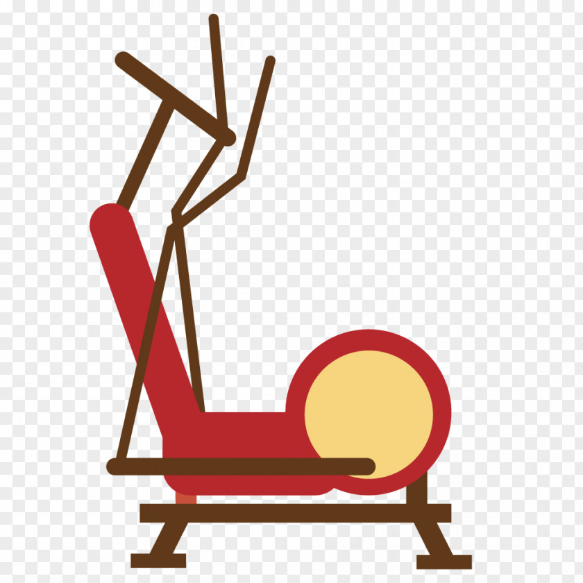 Vector Fitness Chair Exercise Equipment Physical Barbell Icon PNG