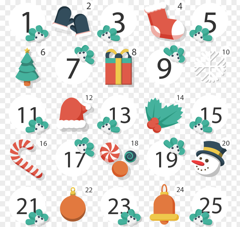 Cute Christmas Countdown Calendar Advent Calendars December PNG