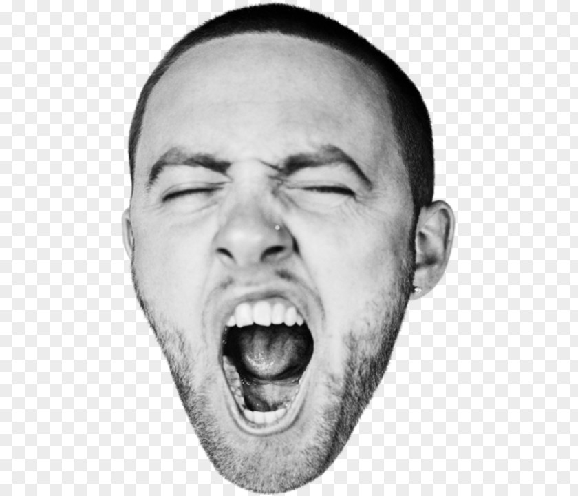 Faces Mac Miller GO:OD AM Album Cover Blue Slide Park PNG