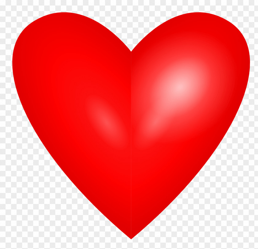 Love Heart Valentine's Day Red Clip Art PNG