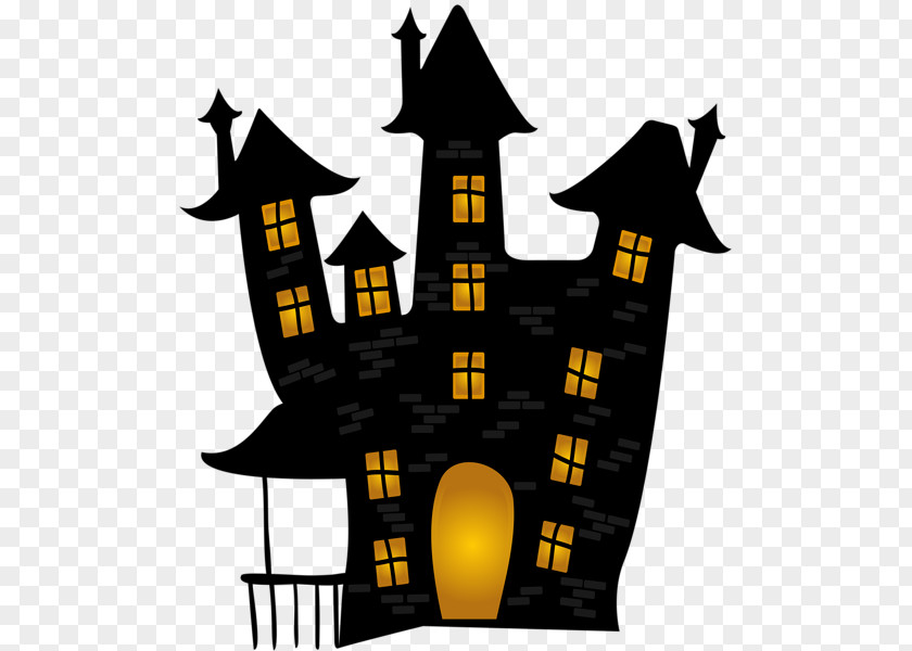 Creative Halloween Haunted Castle Attraction House Clip Art PNG