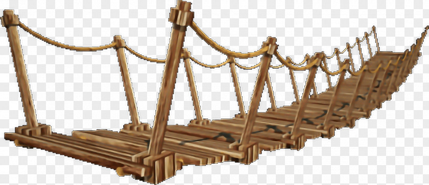 Ladder Suspension Bridge Wood PNG