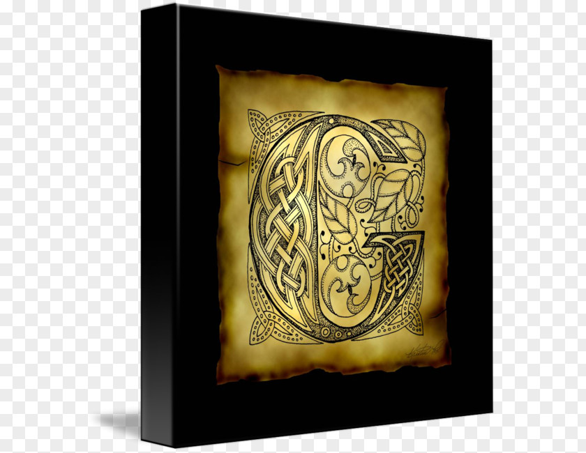 Letter C Art Celtic Knot Celts Illuminated Manuscript PNG