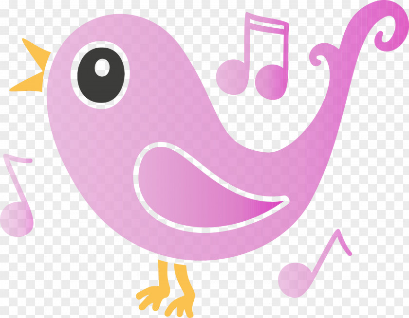 Pink Smile Bird PNG