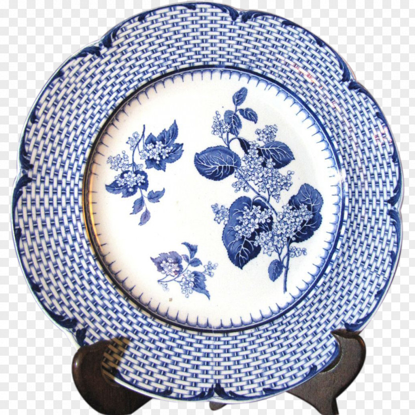 Plate Tableware Platter Porcelain Blue And White Pottery PNG
