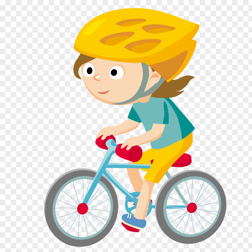 Bicycle Cycling PNG Cycling, The little girl riding a bike, person bicycle illustration clipart PNG