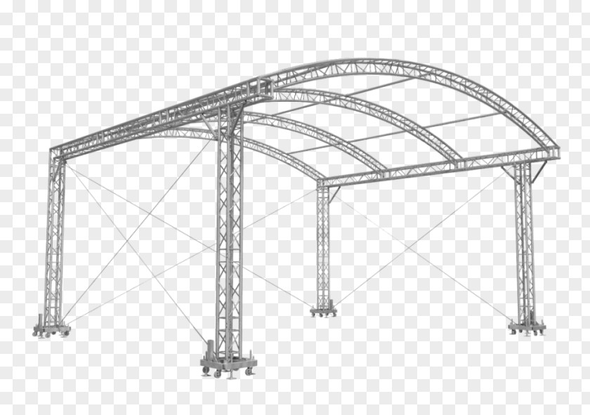 Bridge Timber Roof Truss Structure Canopy PNG