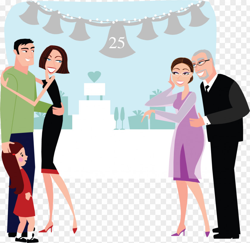 Cartoon Wedding Party Marriage PNG