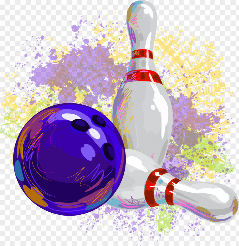Decorative Bowling Ten-pin Pin Ball PNG