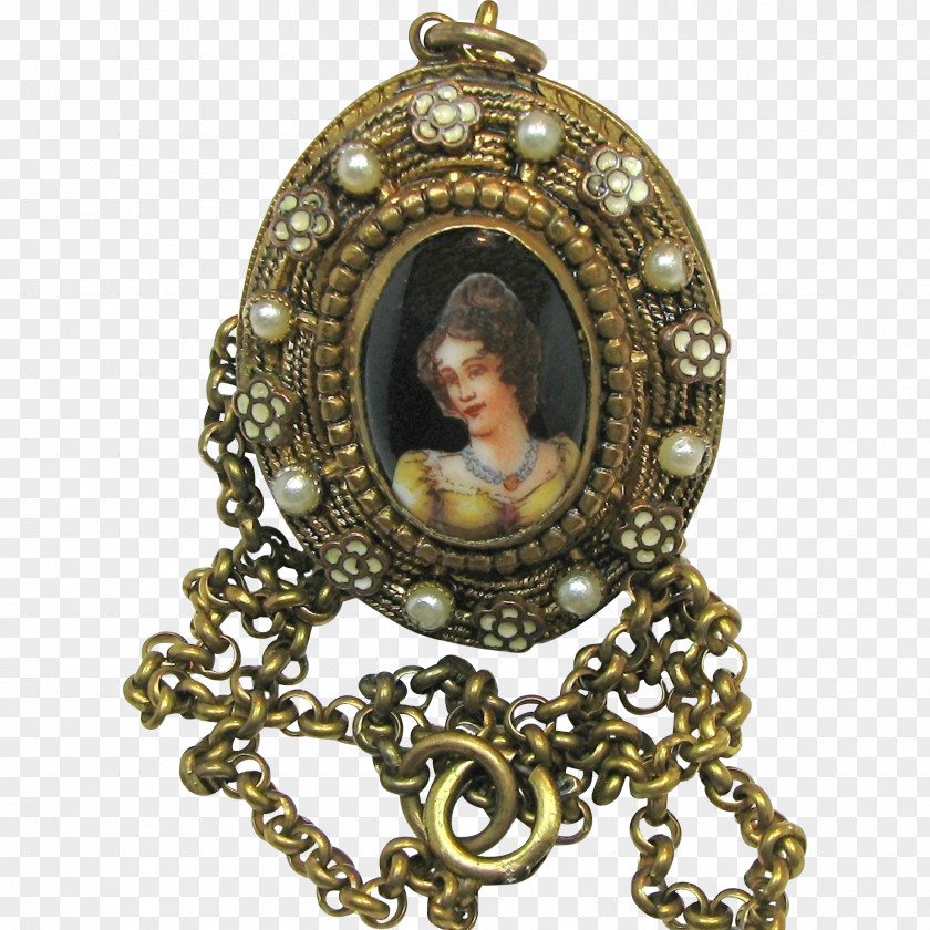 Open Locket Braclet Victorian Era Silver 01504 Necklace PNG