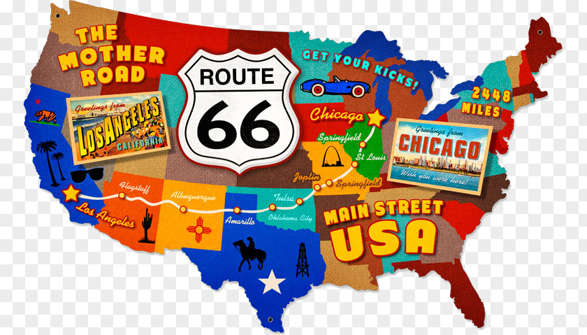 Us Route 66 U.S. Road Trip US Numbered Highways PNG