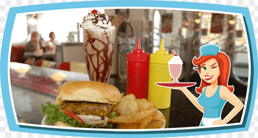 Breakfast Fast Food Hamburger Diner Donna's Milkshake PNG