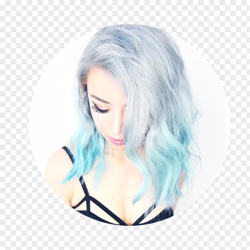 Hair Coloring Blond Ombré Blue Highlighting PNG